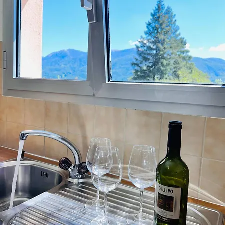 Enchanting View Of Maggiore Mountains Brissago